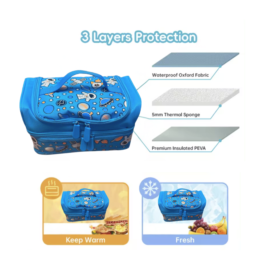 Lunchbag azul astronautas modelo 1