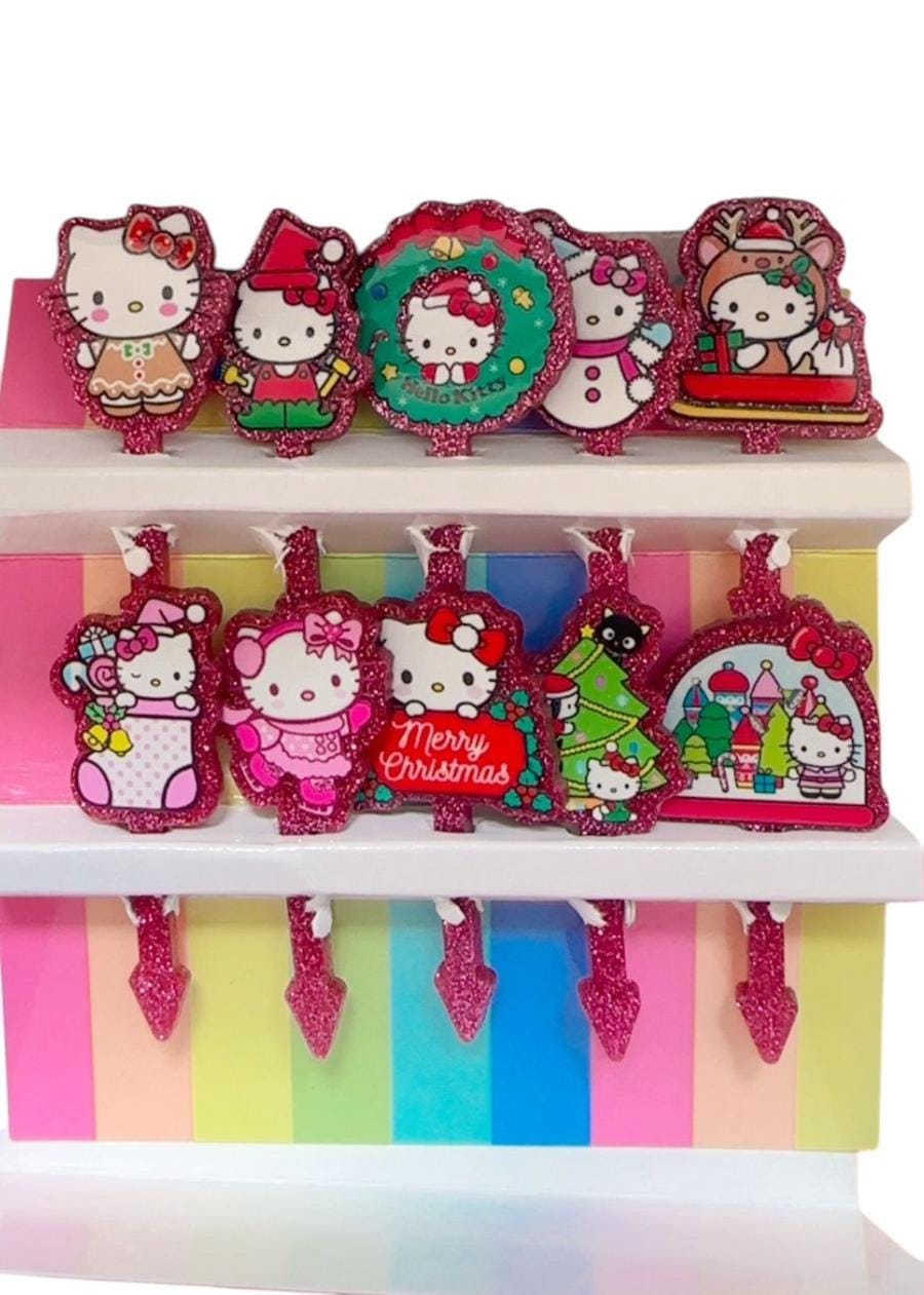 Picks Glitter Navidad Kitty