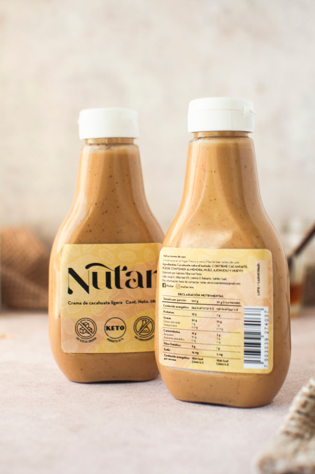 Crema de cacahuate ligera NUTAR