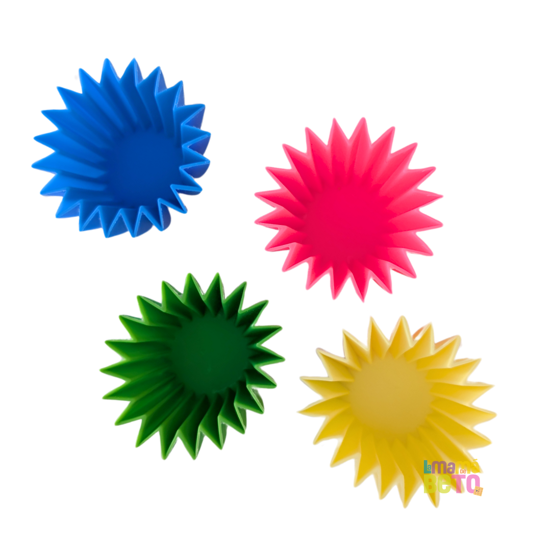 Set de 4 capacillos zig zag colores surtidos