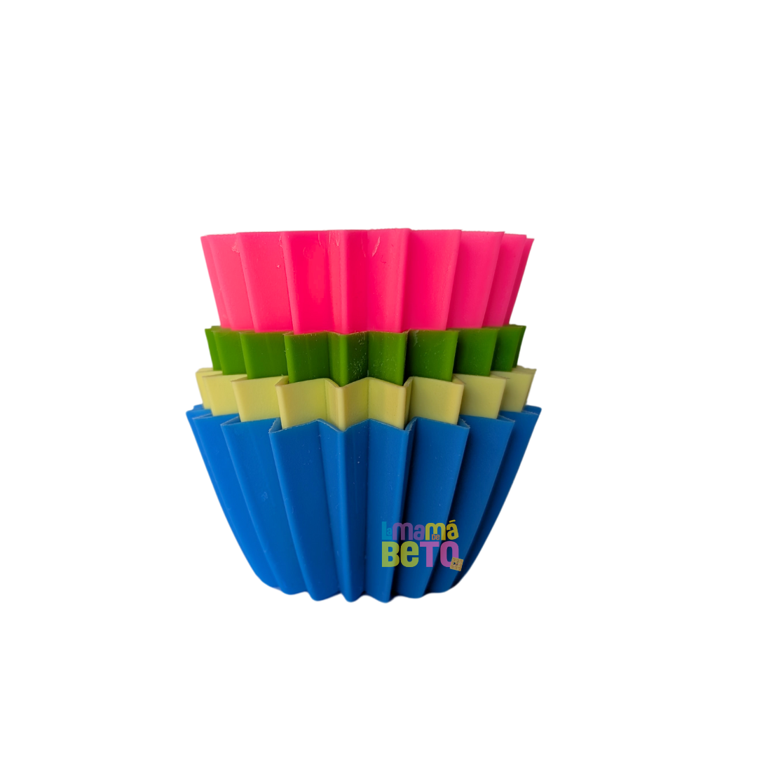 Set de 4 capacillos zig zag colores surtidos