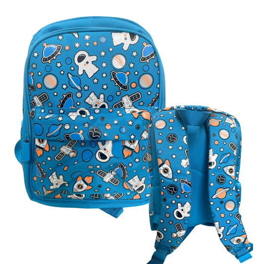 Mochila azul astronautas