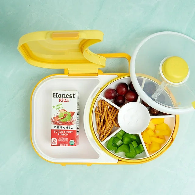 Lunch Box Gobe con Snack Spinner - Amarilla