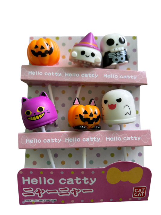 Picks Halloween calaverita y calabazas