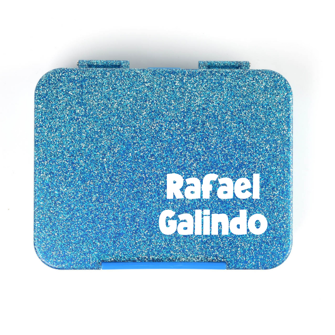 Lonchera Glitter Azul - Personalizada