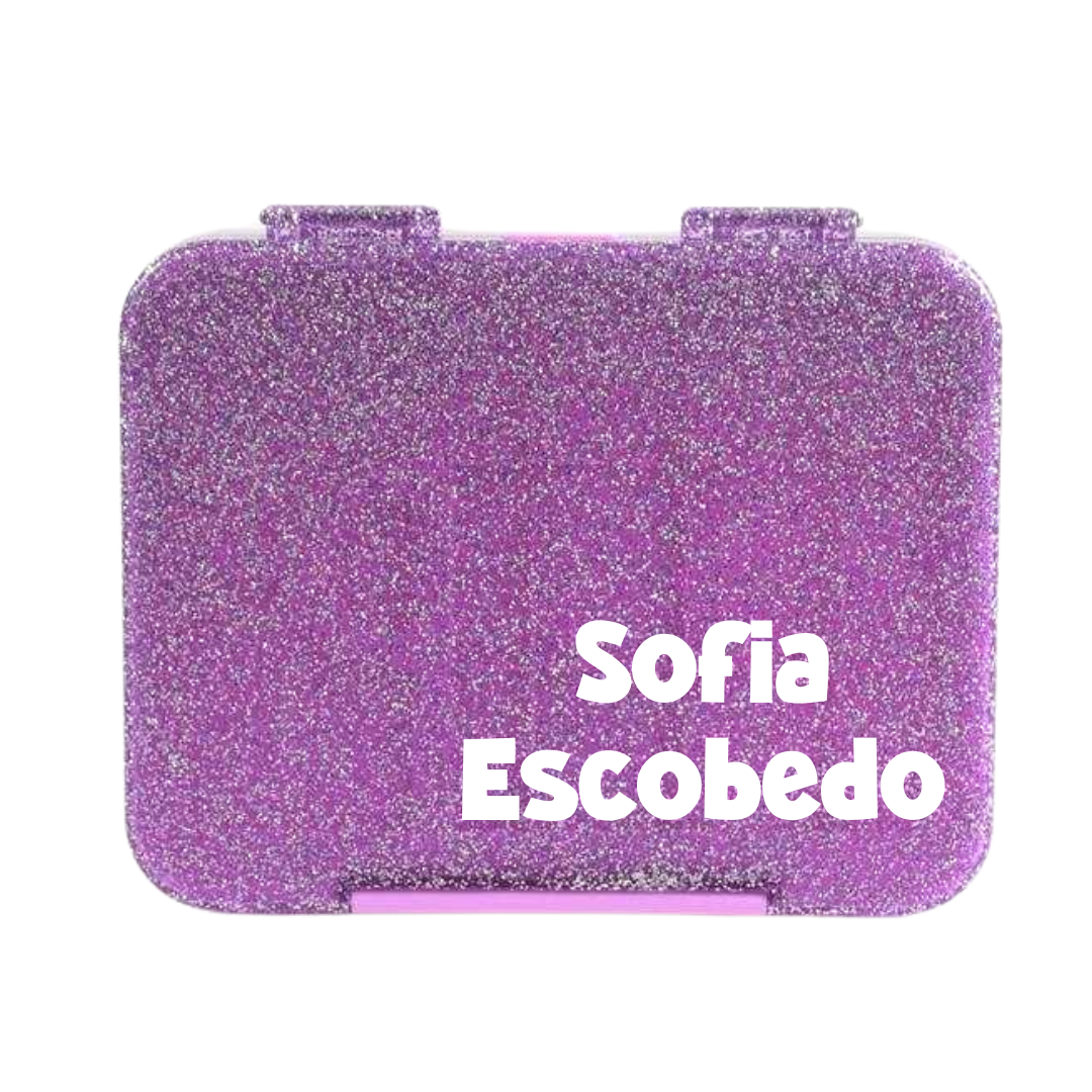 Lonchera Glitter Morada - Personalizada