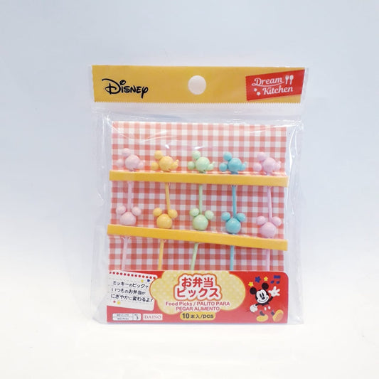 Picks Mickey colores pasteles Daiso
